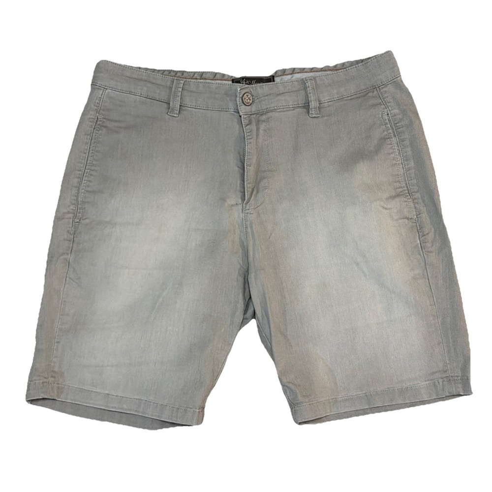 34 HERITAGE Shorts Men's Size‎ 35 (36x8) Gray Soft Touch Straight Chino